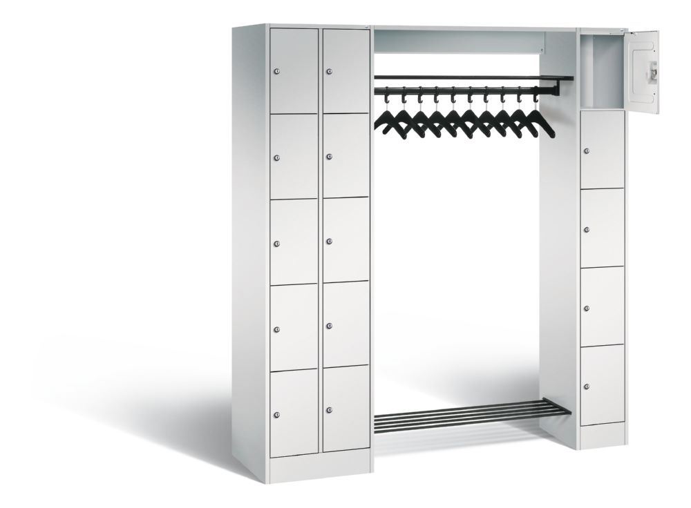 Produktbild C+P Garderobefächerschrank Serie 8070 1950 x 2100 x 480 mm lichtgrau bild 2