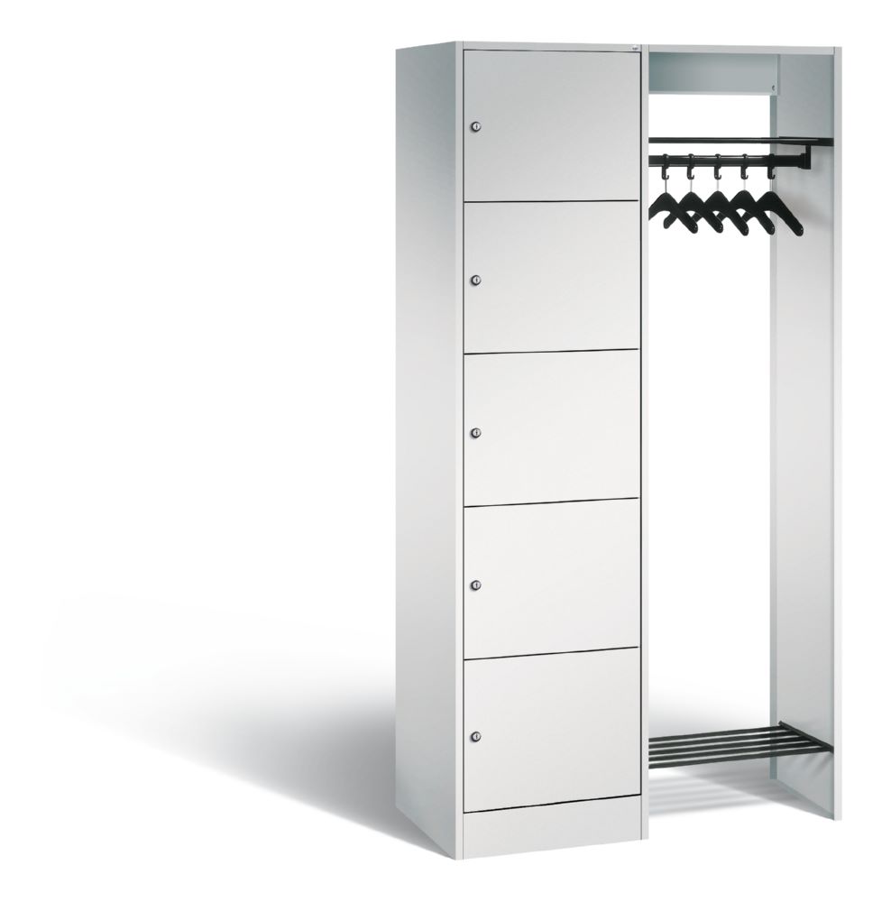 Produktbild C+P Garderobe Serie 8070 1 Fächerschrank lichtgrau 960 x 480 x 1950 mm