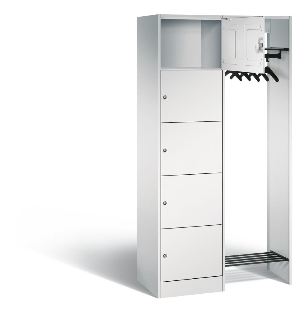 Produktbild C+P Garderobe Serie 8070 1 Fächerschrank lichtgrau 960 x 480 x 1950 mm bild 2