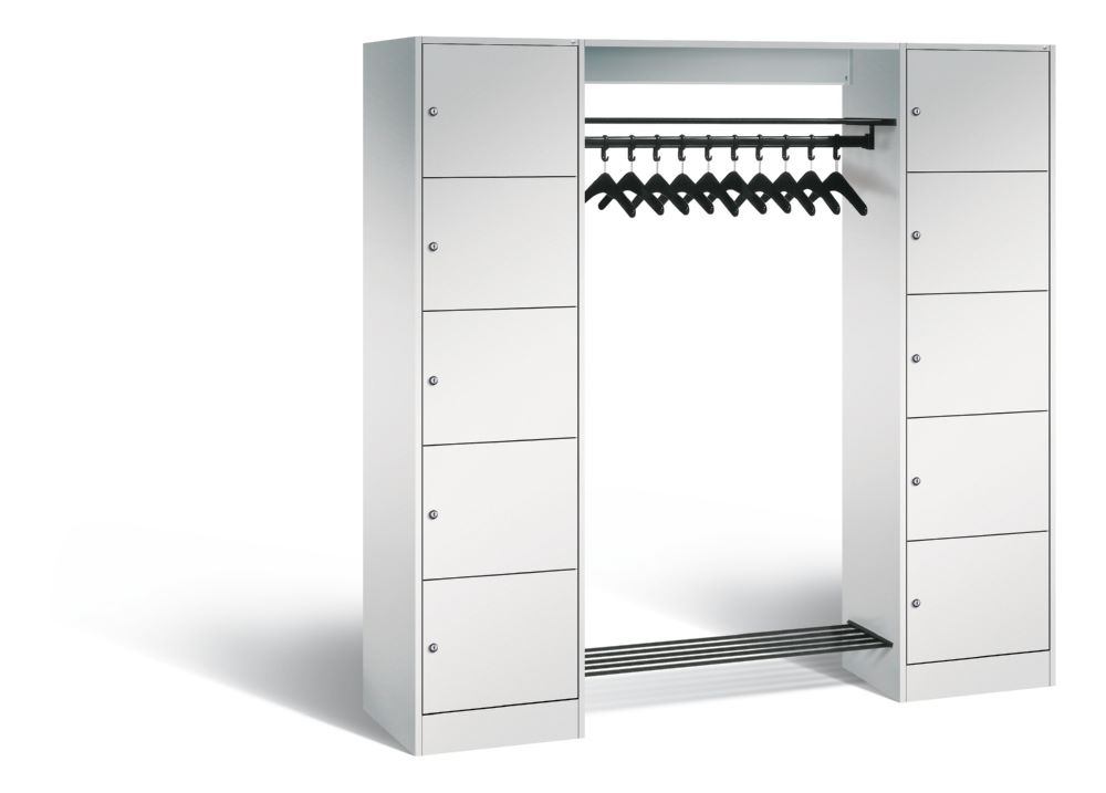Produktbild C+P Garderobenfächerschrank Serie 8070 1950 x 1870 x 480 mm in lichtgrau