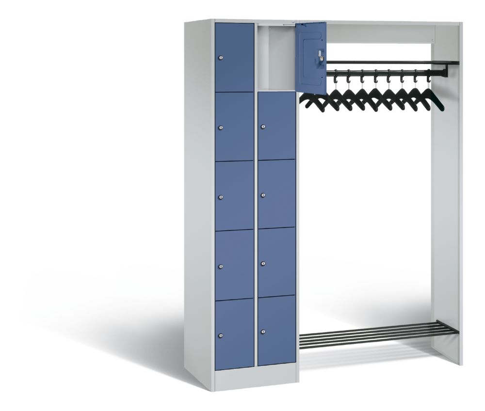 Produktbild C+P Garderobe Serie 8070 1 Fächerschrank in fernblau 1410 x 480 x 1950 mm bild 2