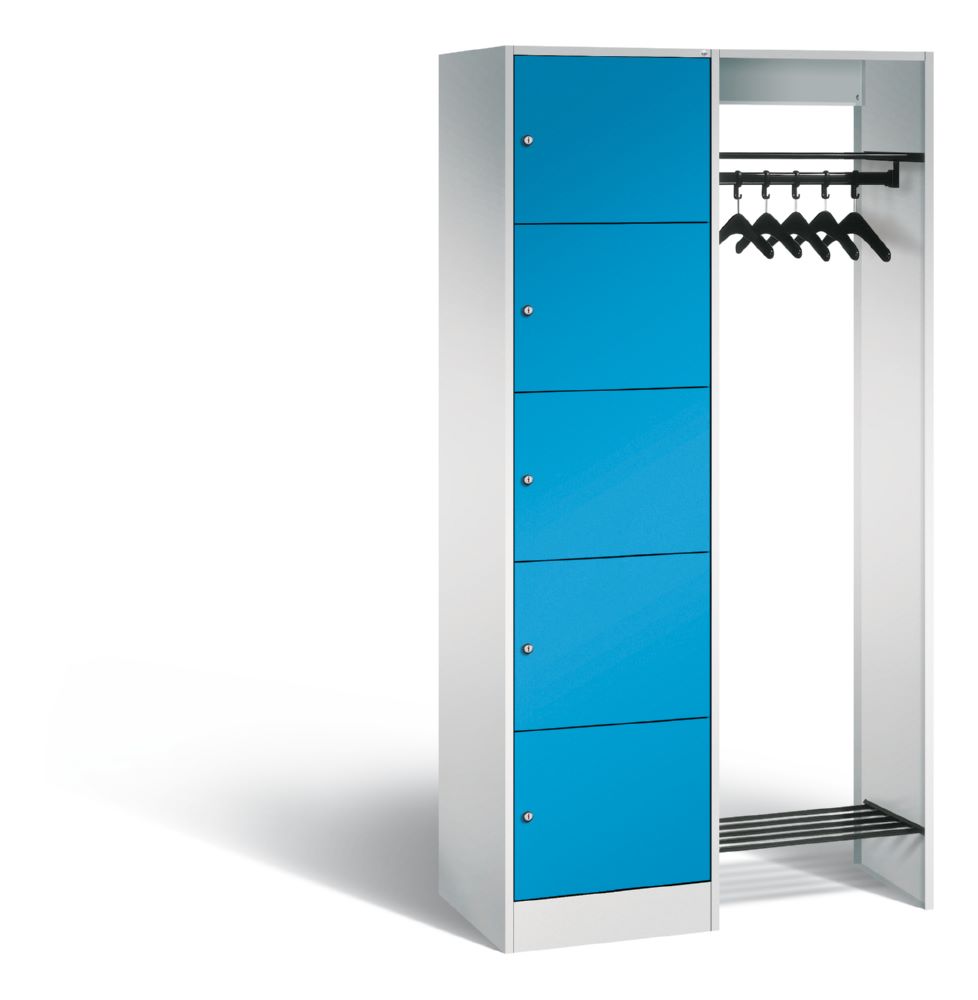 Produktbild C+P Garderobe Serie 8070 1 Fächerschrank lichtblau 960 x 480 x 1950 mm