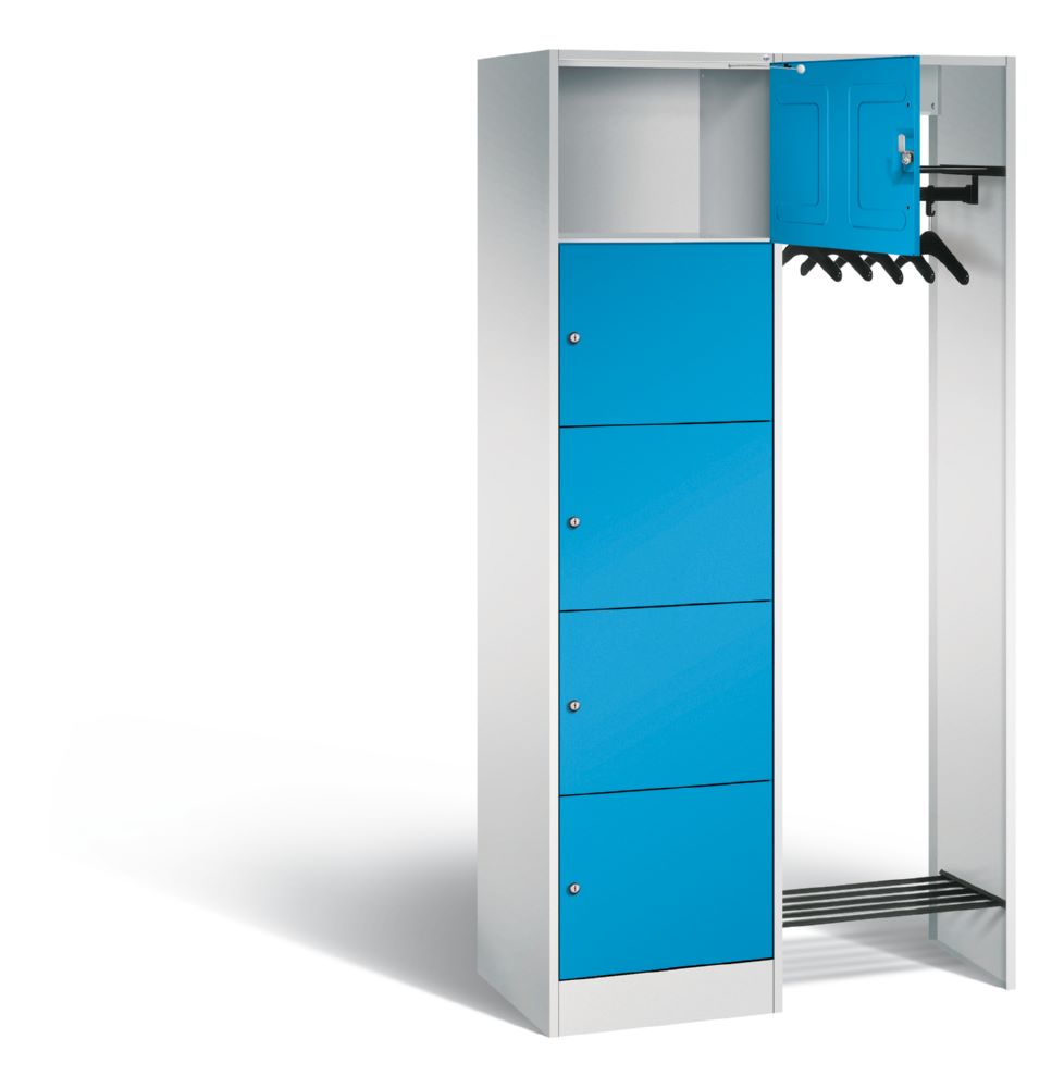 Produktbild C+P Garderobe Serie 8070 1 Fächerschrank lichtblau 960 x 480 x 1950 mm bild 2