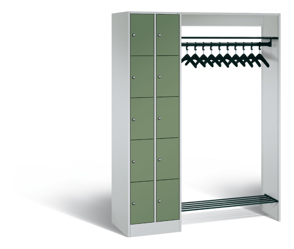 Produktbild C+P Garderobe Serie 8070 1 Fächerschrank in resedagrün 1410 x 480 x 1950 mm