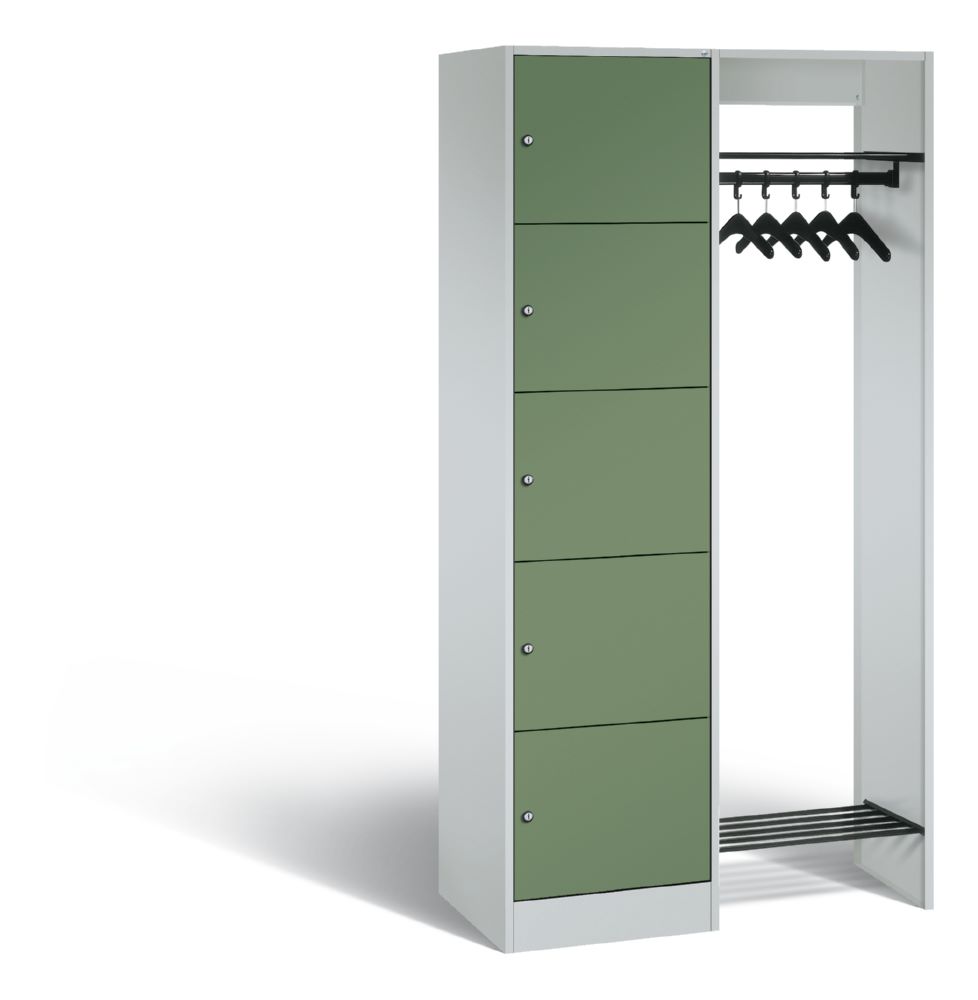 Produktbild C+P Garderobe Serie 8070 1 Fächerschrank resedagrün 960 x 480 x 1950 mm