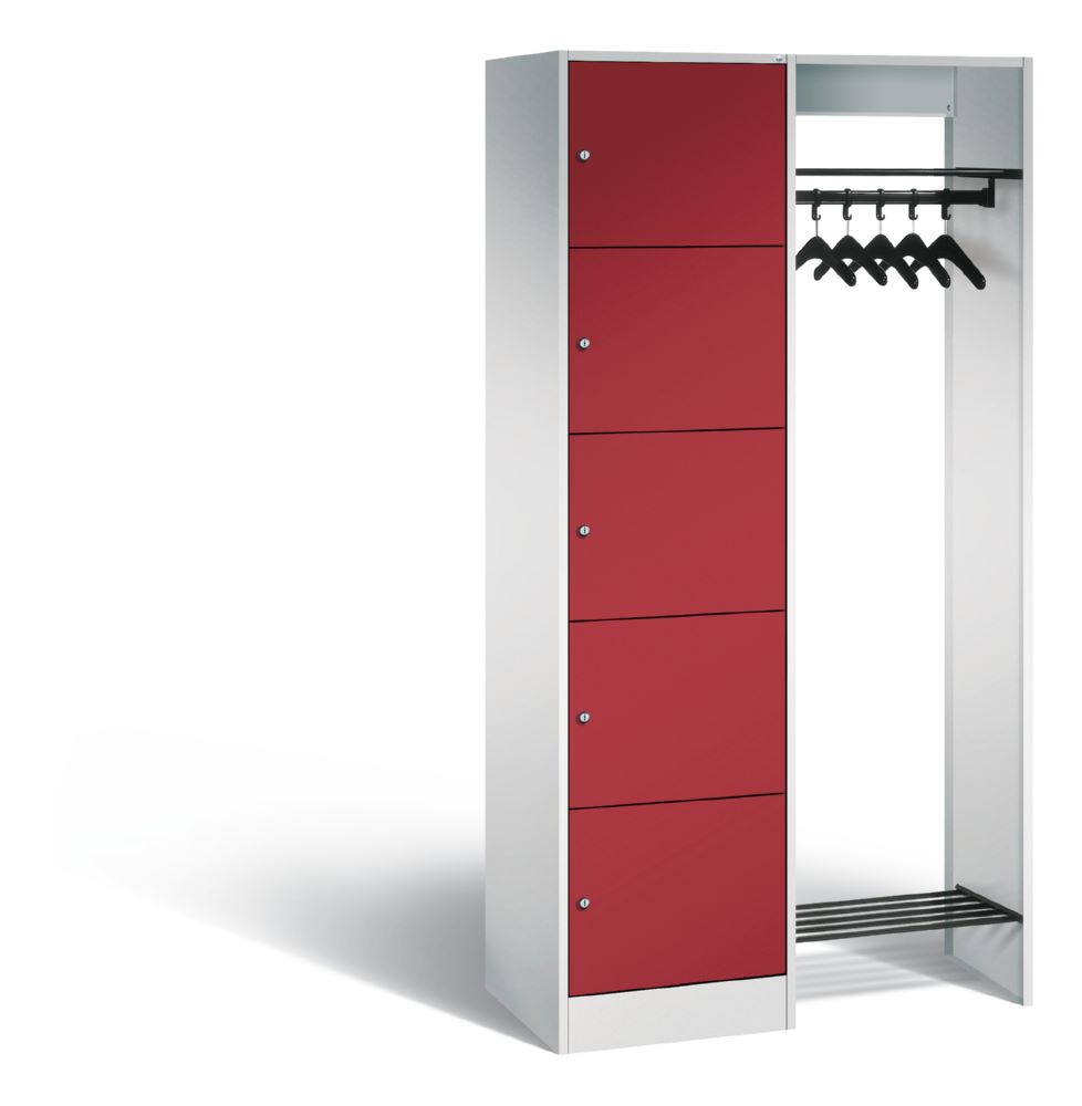 Produktbild C+P Garderobe Serie 8070 1 Fächerschrank rubinrot 960 x 480 x 1950 mm