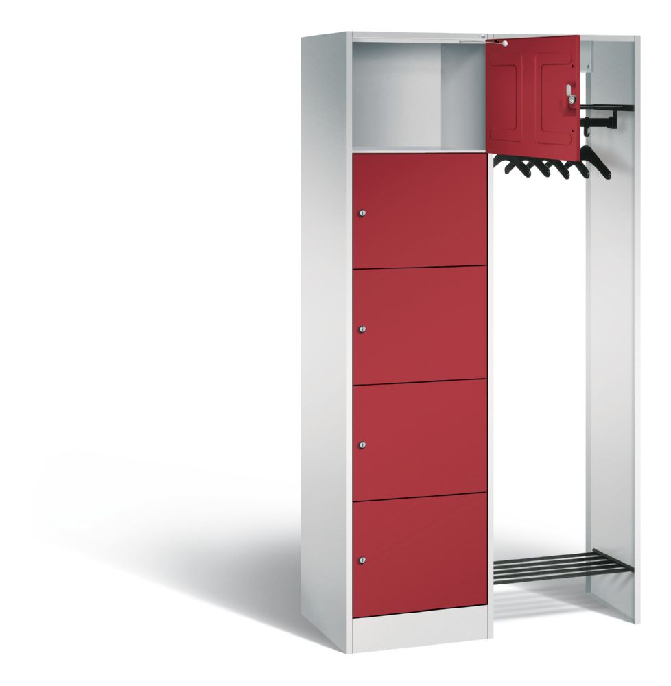 Produktbild C+P Garderobe Serie 8070 1 Fächerschrank rubinrot 960 x 480 x 1950 mm bild 2