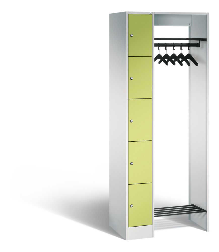 Produktbild C+P Garderobe Serie 8070 inklusive Kleiderbügel viridingrün 740 x 480 x 1950 mm
