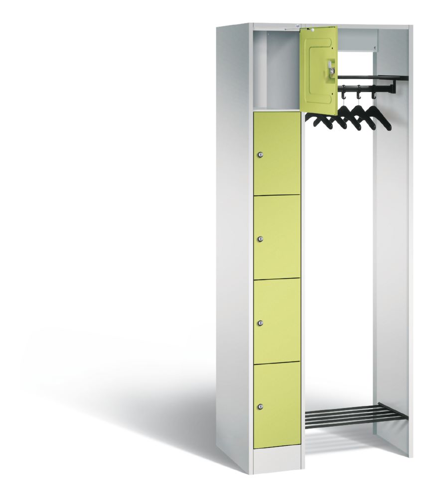 Produktbild C+P Garderobe Serie 8070 inklusive Kleiderbügel viridingrün 740 x 480 x 1950 mm bild 2