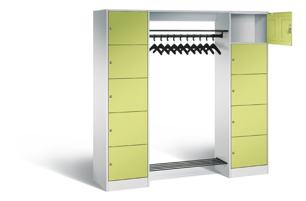 Produktbild C+P Garderobenfächerschrank Serie 8070 1950 x 1870 x 480 mm lichtgrau viridingrün bild 2