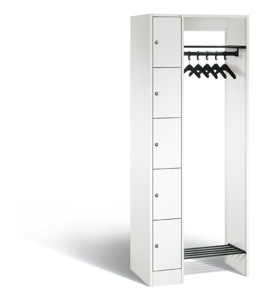 Produktbild C+P Garderobe Serie 8070 mit 1 Schrank und 5 Fächer weiß 740 x 480 x 1950 mm