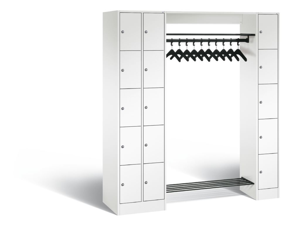 Produktbild C+P Garderobefächerschrank Serie 8070 1950 x 2100 x 480 mm weiß