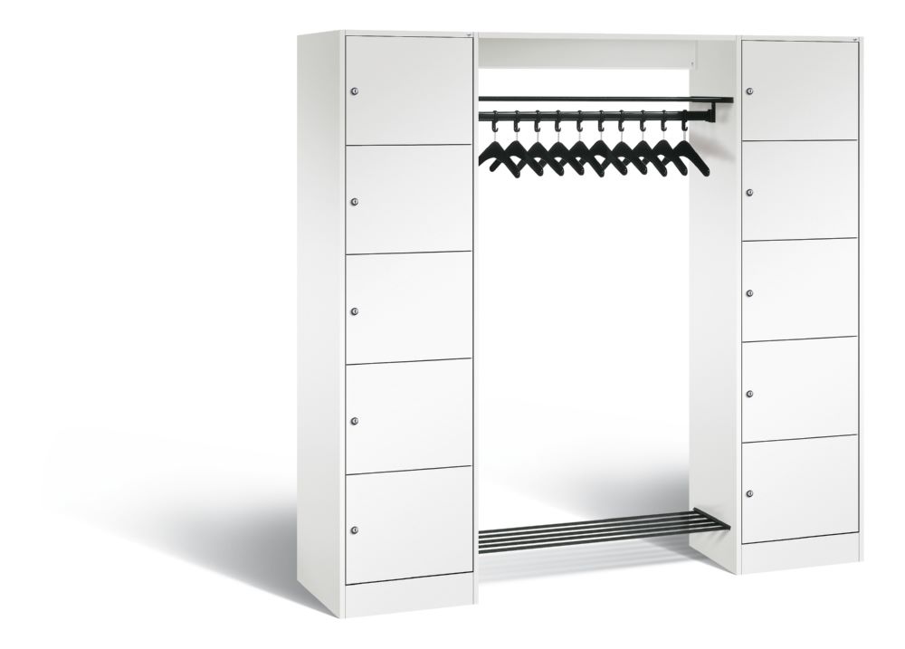 Produktbild C+P Garderobefächerschrank Serie 8070 1950 x 1870 x 480 mm in weiß