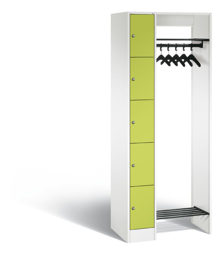 Produktbild C+P Garderobe Serie 8070 1 Schrank und 5 Fächer viridingrün 740 x 480 x 1950 mm