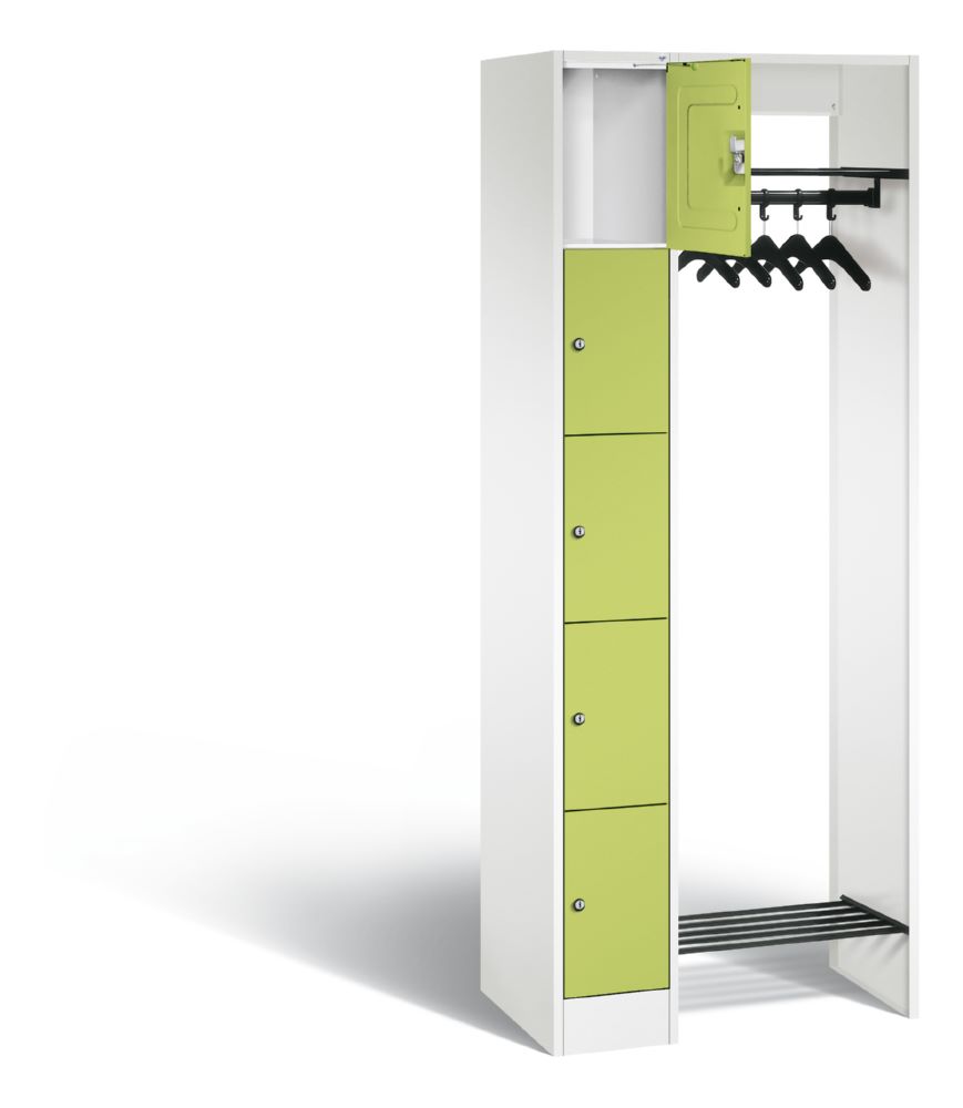 Produktbild C+P Garderobe Serie 8070 1 Schrank und 5 Fächer viridingrün 740 x 480 x 1950 mm bild 2