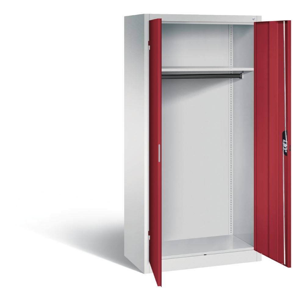 Produktbild C+P Garderobenschrank Acurado mit Doppeltür rubinrot 930 x 500 x 1950 mm bild 2