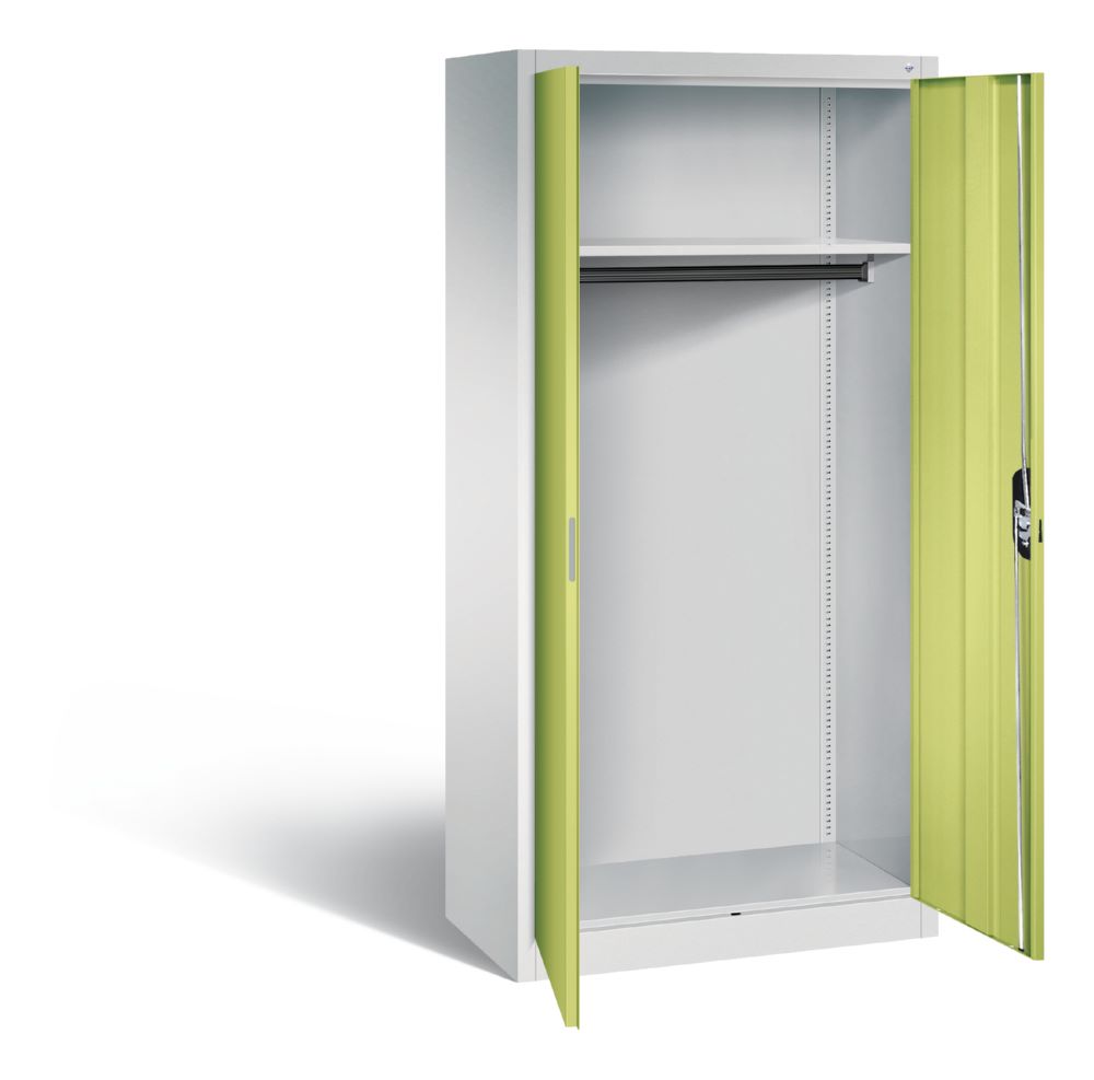 Produktbild C+P Garderobenschrank Acurado mit Doppeltür viridingrün 930 x 500 x 1950 mm bild 2