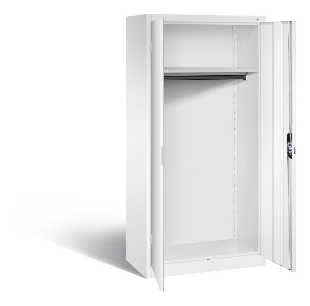 Produktbild C+P Garderobenschrank Acurado mit 1 Ablageboden weiß 930 x 500 x 1950 mm bild 2