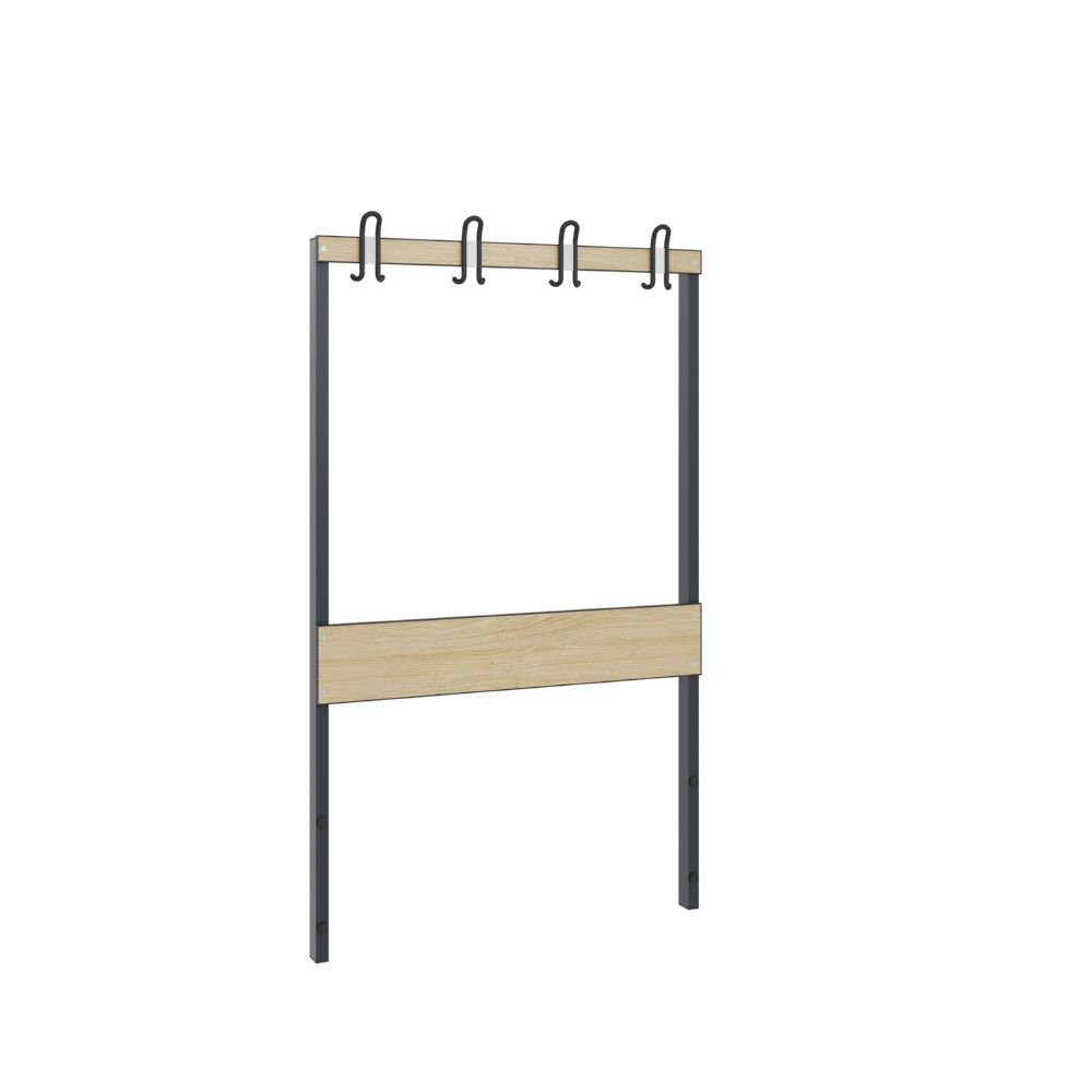 Produktbild C+P Rückenlehne Feuchtraummöbel schwarzgrau eiche 1000 x 1650 mm