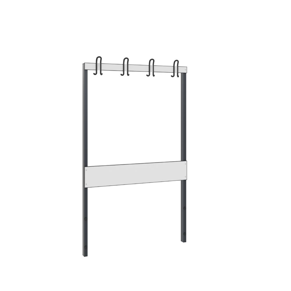 Produktbild C+P Rückenlehne für Feuchtraummöbel schwarzgrau weiß 1000 x 1650 mm