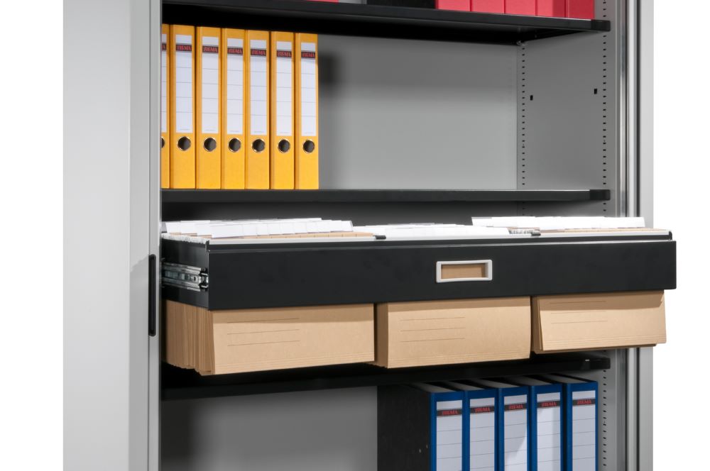 Produktbild C+P Hängerahmen für Hängehefter und Mappen 1037 x 355 x 121 mm schwarzgrau DINA 4