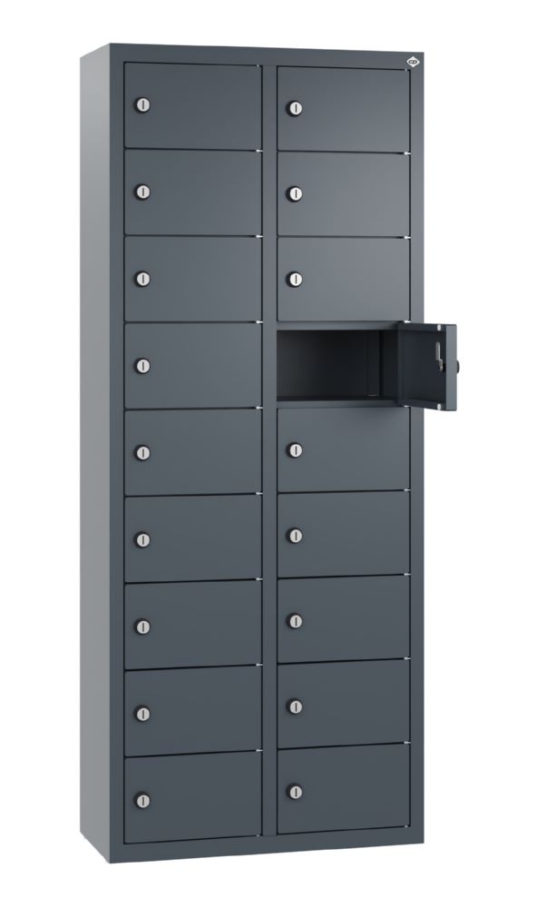 Produktbild C+P Kleingefachschrank 18 Fächer 1130 x 460 x 200 mm in anthrazit bild 2