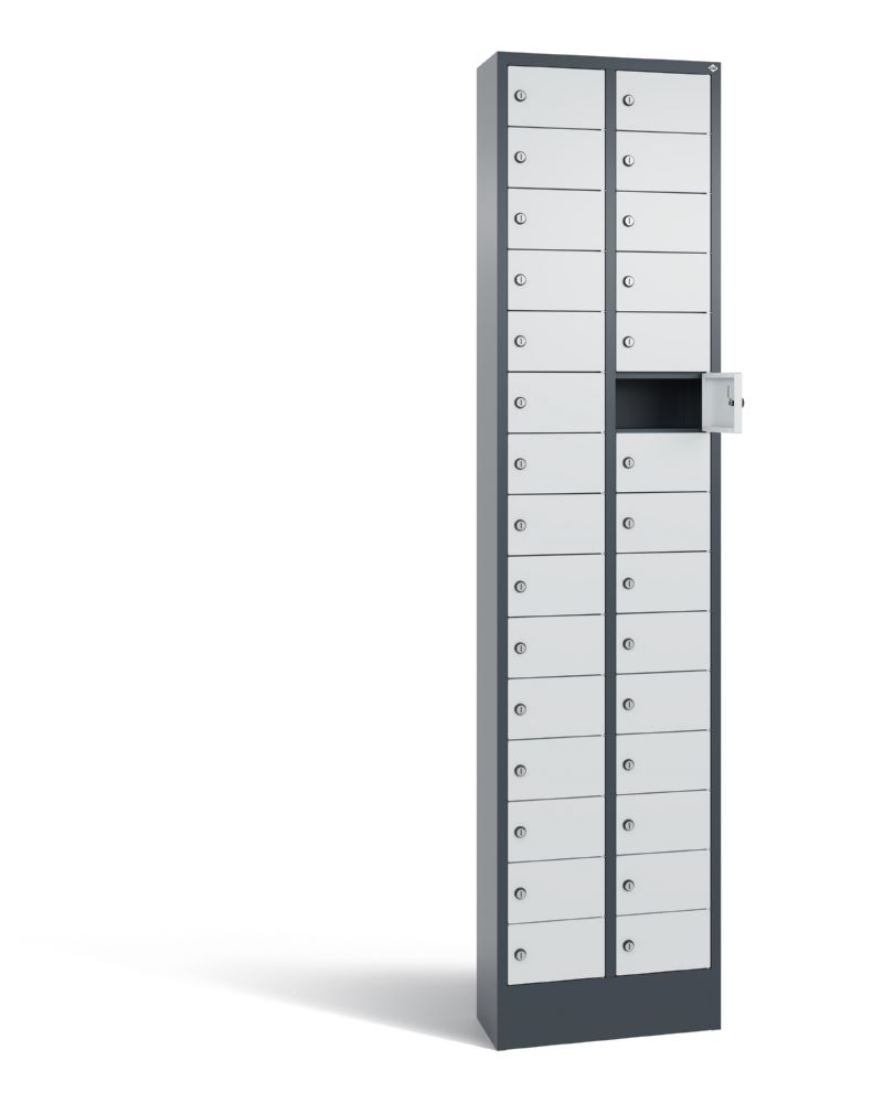 Produktbild C+P Kleingefachschrank 30 Fächer 1950 x 460 x 200 mm anthrazit lichtgrau bild 2
