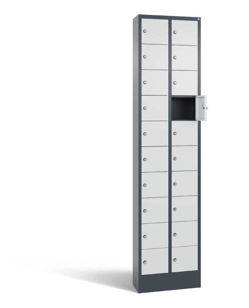 Produktbild C+P Kleingefachschrank 20 Fächer 1950 x 460 x 200 mm anthrazit lichtgrau bild 2