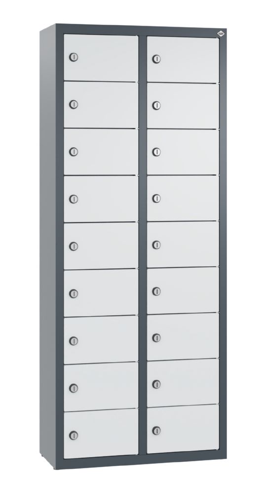 Produktbild C+P Kleingefachschrank 18 Fächer 1130 x 460 x 200 mm anthrazit lichtgrau