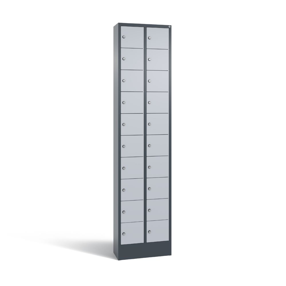 Produktbild C+P Kleingefachschrank 20 Fächer 1950 x 460 x 200 mm anthrazit weißaluminium