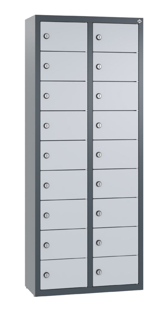 Produktbild C+P Kleingefachschrank 18 Fächer 1130 x 460 x 200 mm anthrazit weißaluminium