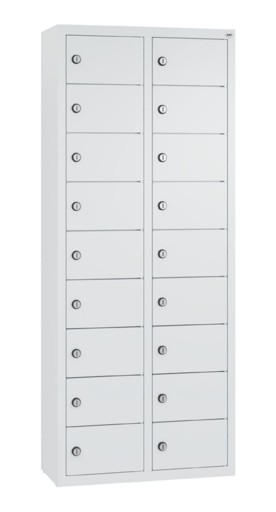 Produktbild C+P Kleingefachschrank 18 Fächer 1130 x 460 x 200 mm lichtgrau
