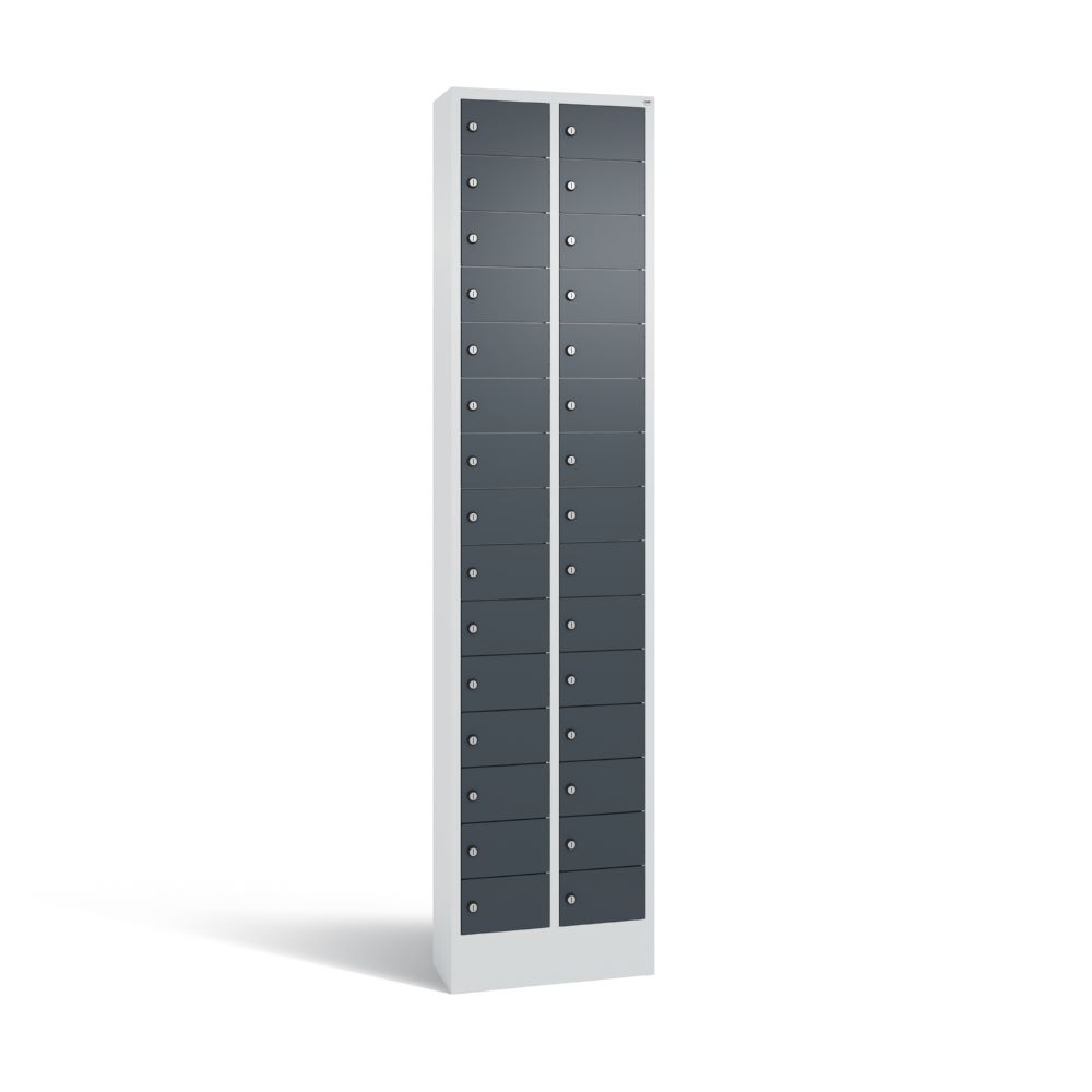 Produktbild C+P Kleingefachschrank Serie 8170 30 Fächer 1950 x 460 x 200 mm lichtgrau anthrazit