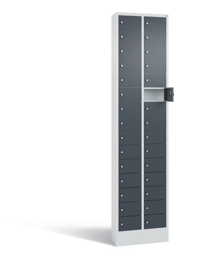 Produktbild C+P Kleingefachschrank Serie 8170 30 Fächer 1950 x 460 x 200 mm lichtgrau anthrazit bild 2