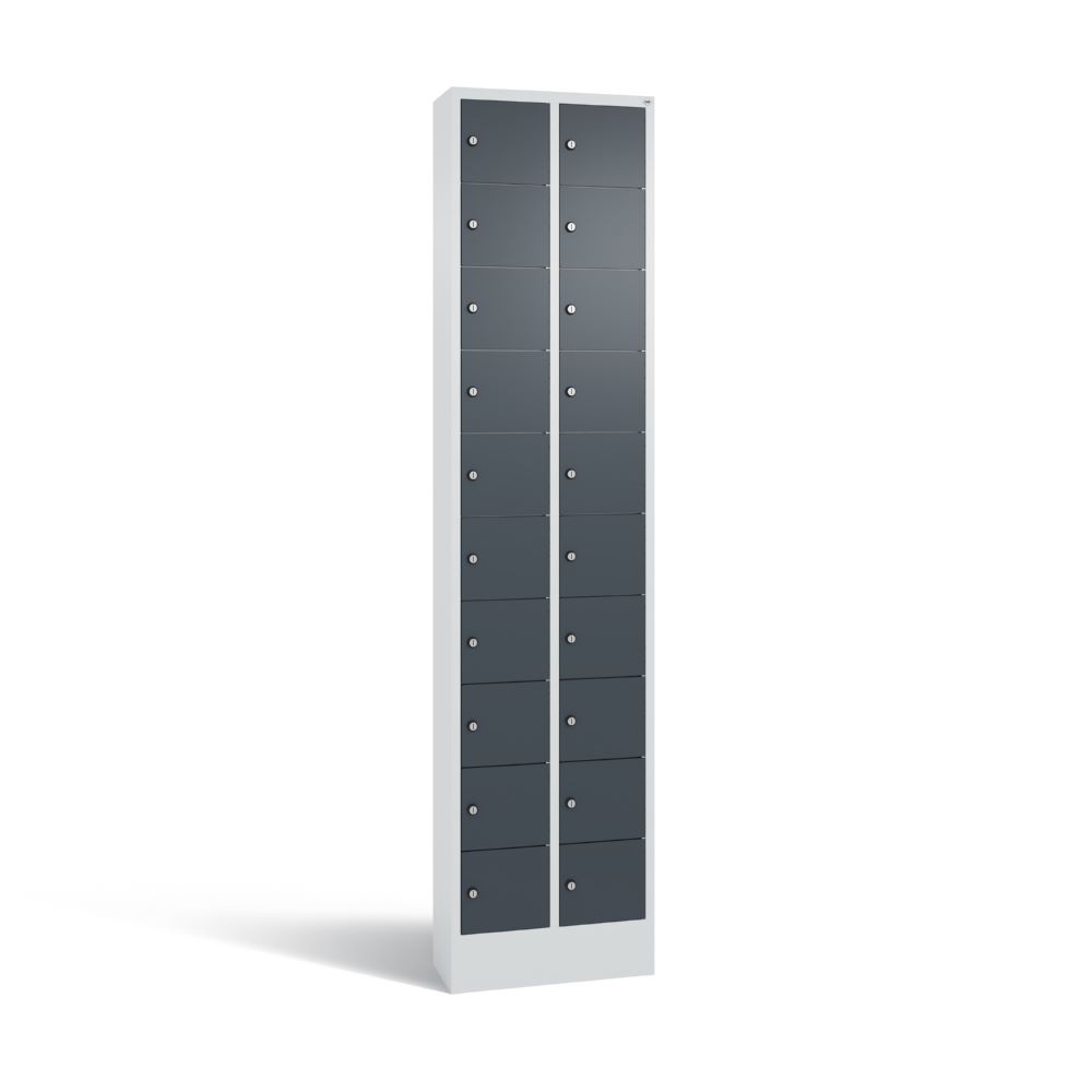 Produktbild C+P Kleingefachschrank 20 Fächer 1950 x 460 x 200 mm lichtgrau anthrazit