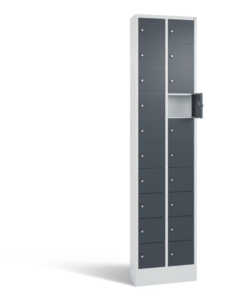 Produktbild C+P Kleingefachschrank 20 Fächer 1950 x 460 x 200 mm lichtgrau anthrazit bild 2