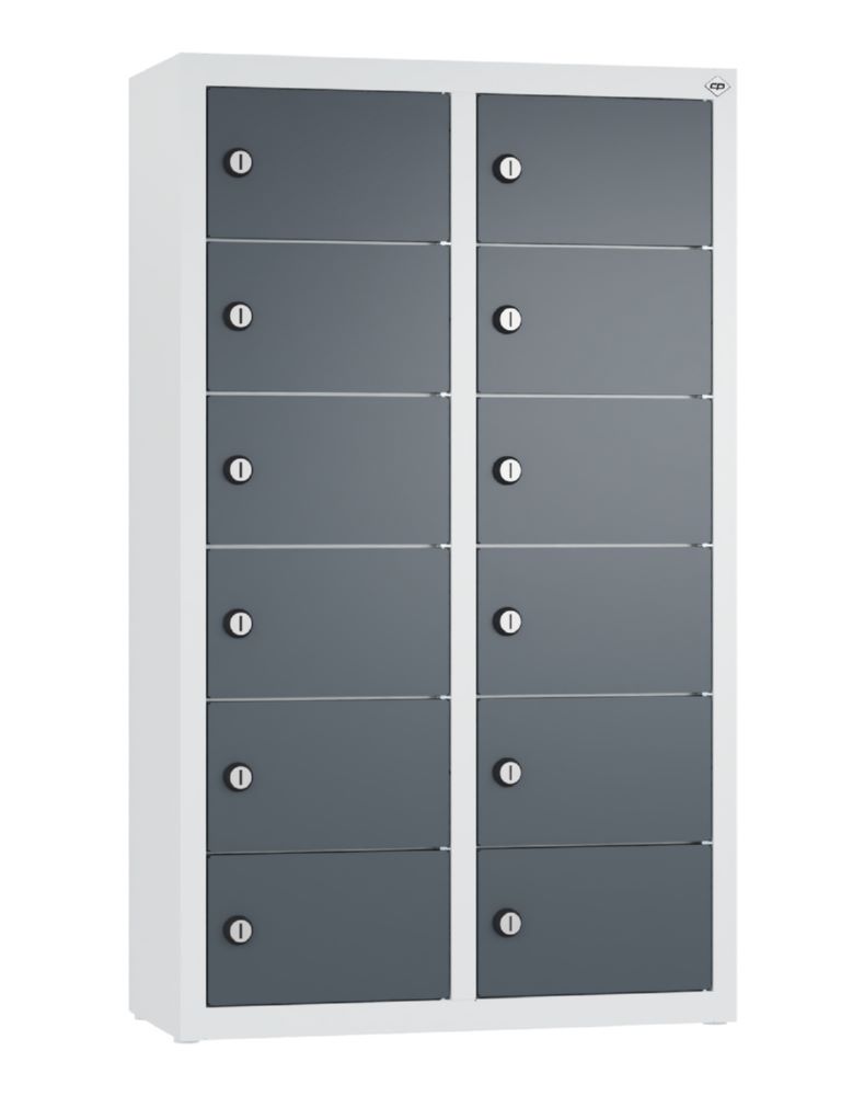 Produktbild C+P Kleingefachschrank 12 kleine Fächer anthrazit grau 460 x 200 x 770 mm