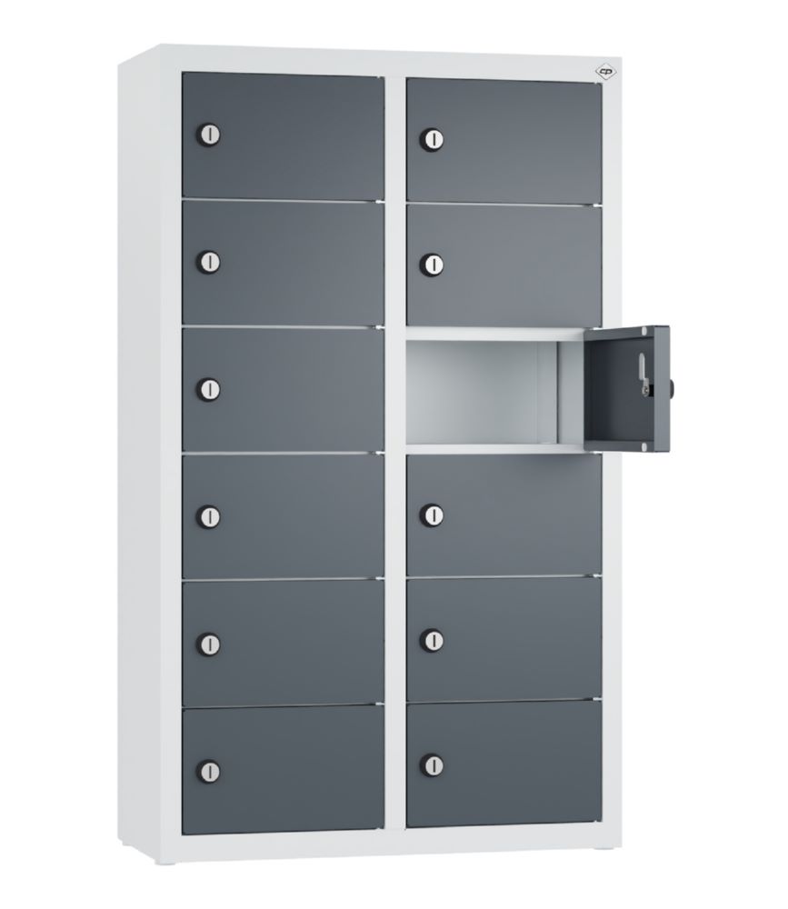 Produktbild C+P Kleingefachschrank 12 kleine Fächer anthrazit grau 460 x 200 x 770 mm bild 2