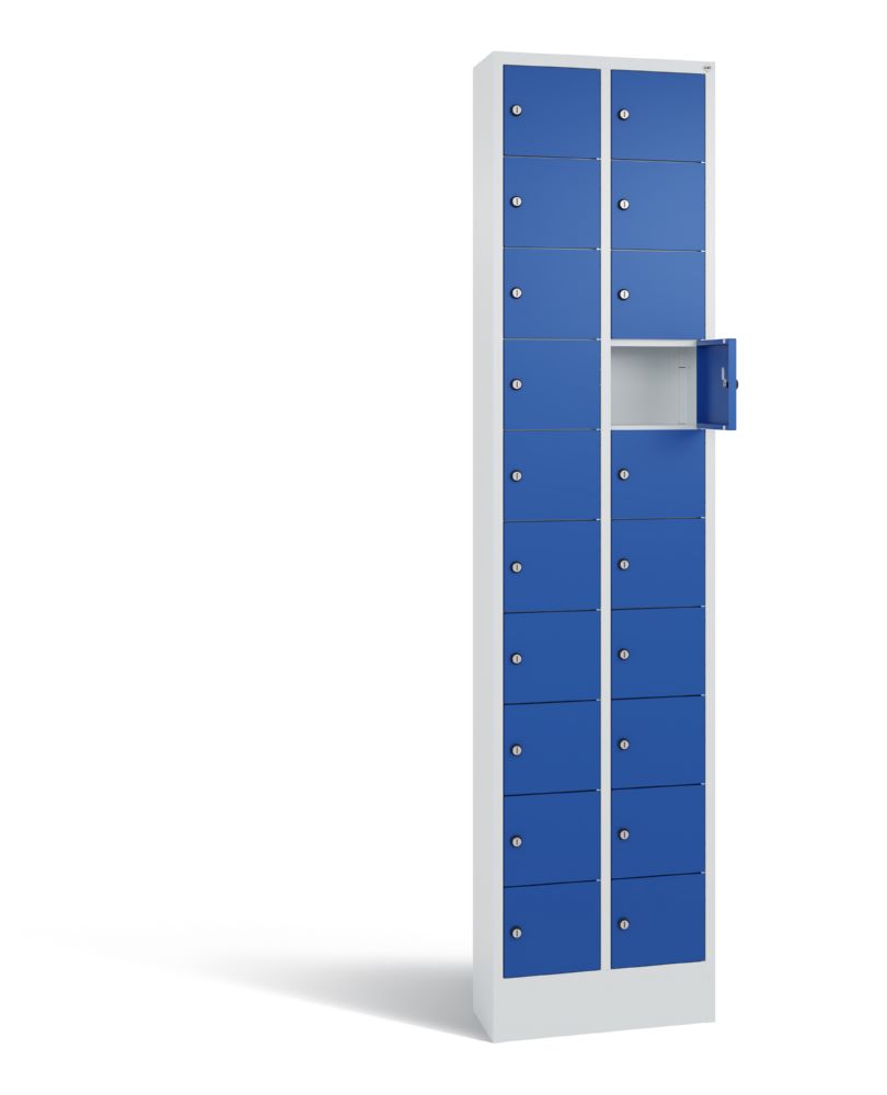 Produktbild C+P Kleingefachschrank 20 Fächer 1950 x 460 x 200 mm lichtgrau enzianblau bild 2
