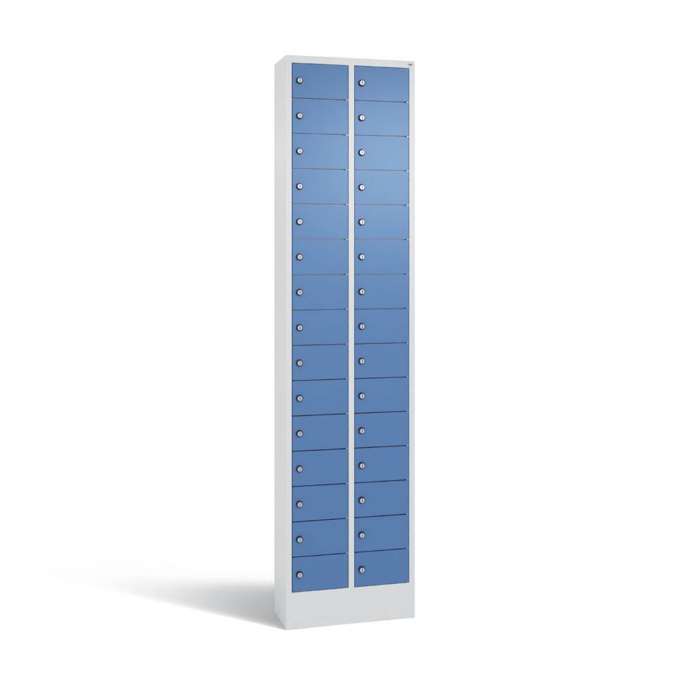 Produktbild C+P Kleingefachschrank Serie 8170 30 Fächer 1950 x 460 x 200 mm lichtgrau fernblau