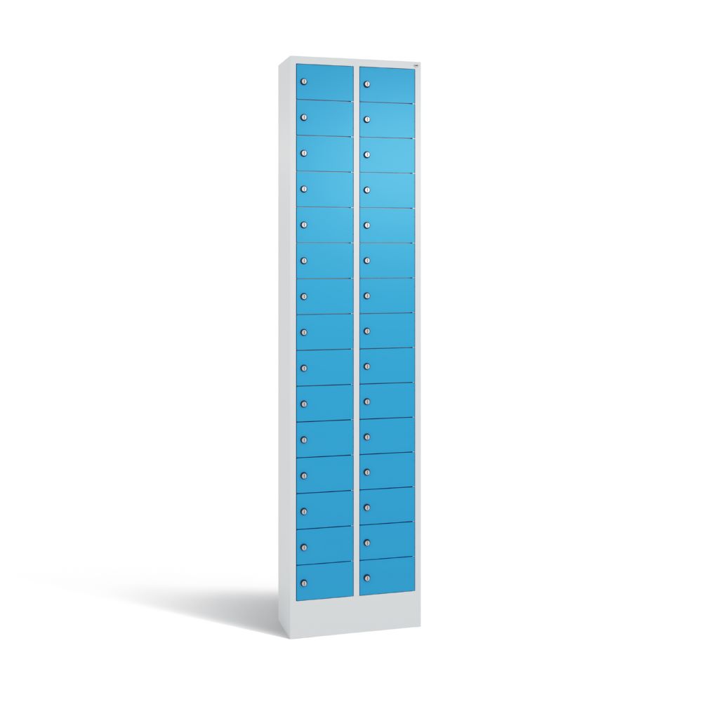 Produktbild C+P Kleingefachschrank Serie 8170 30 Fächer 1950 x 460 x 200 mm lichtgrau lichtblau