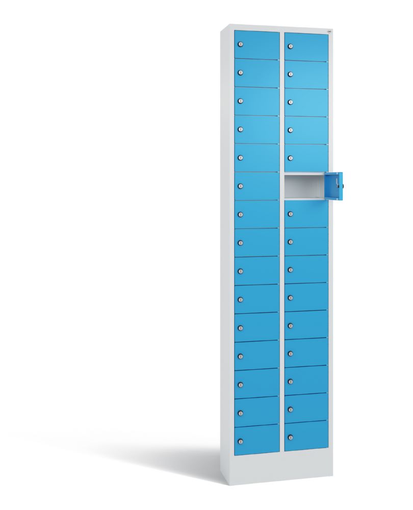 Produktbild C+P Kleingefachschrank Serie 8170 30 Fächer 1950 x 460 x 200 mm lichtgrau lichtblau bild 2