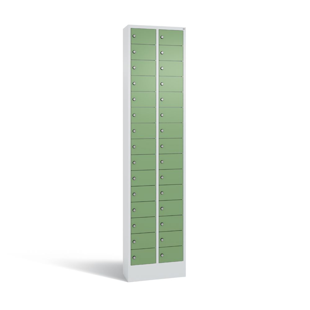 Produktbild C+P Kleingefachschrank Serie 8170 30 Fächer 1950 x 460 x 200 mm lichtgrau resedagrün