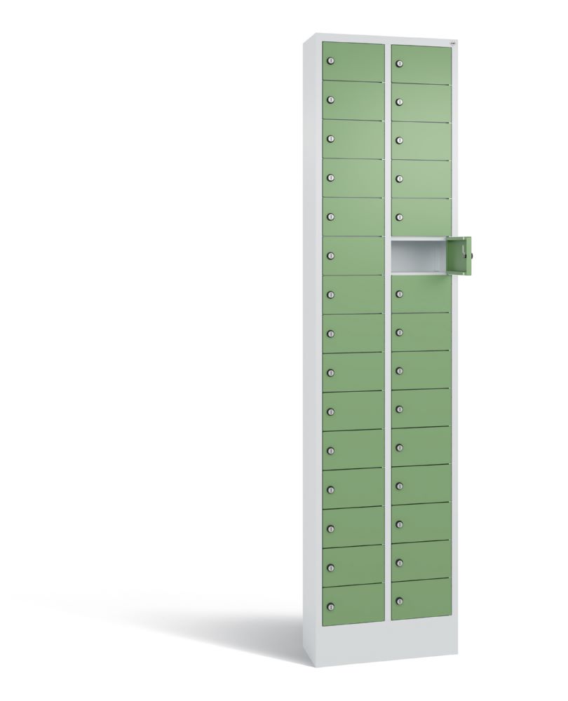 Produktbild C+P Kleingefachschrank Serie 8170 30 Fächer 1950 x 460 x 200 mm lichtgrau resedagrün bild 2