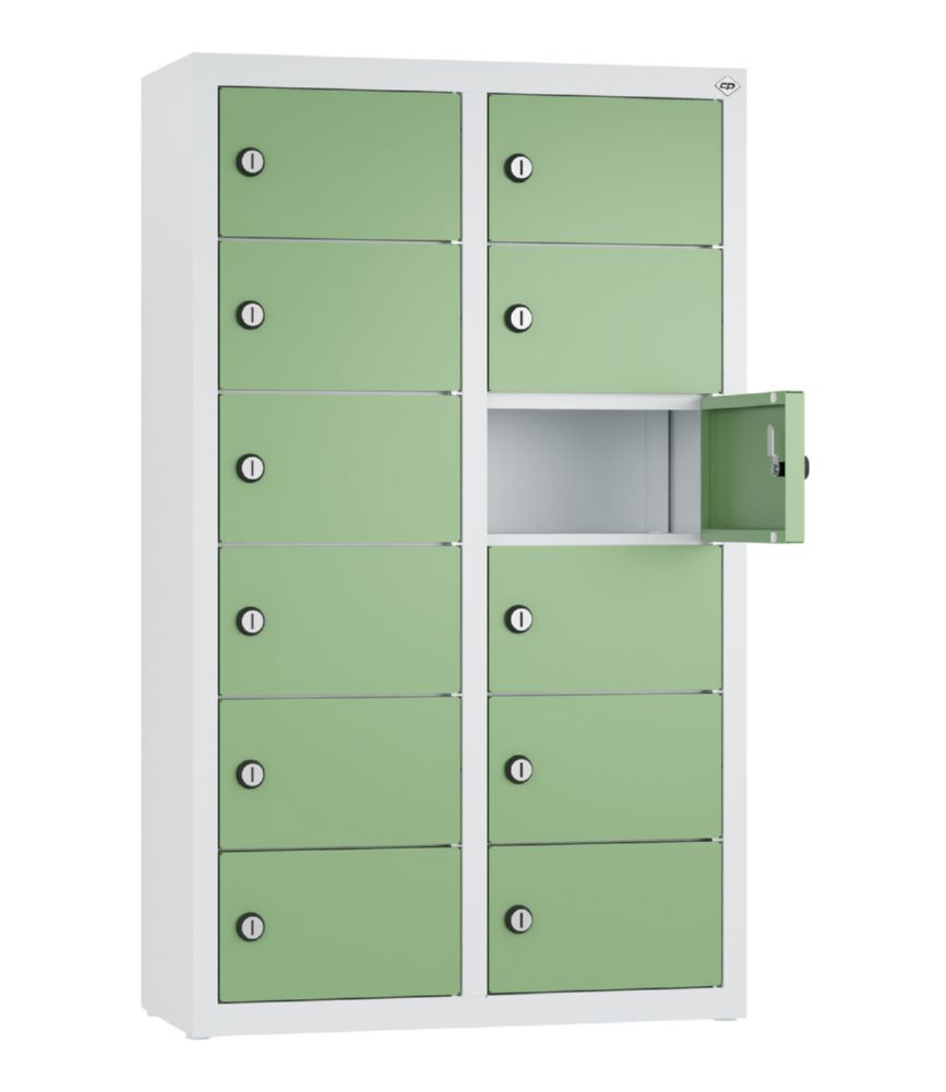 Produktbild C+P Kleingefachschrank 12 kleine Fächer resedagrün 460 x 200 x 770 mm bild 2
