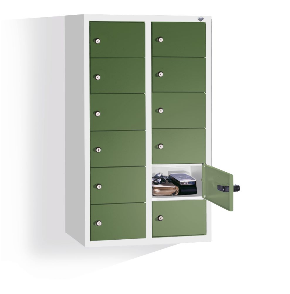 Produktbild C+P Kleingefachschrank 12 kleine Fächer resedagrün 460 x 200 x 770 mm bild 3