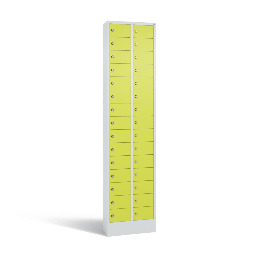 Produktbild C+P Kleingefachschrank 30 Fächer 1950 x 460 x 200 mm lichtgrau vridingrün bild 1