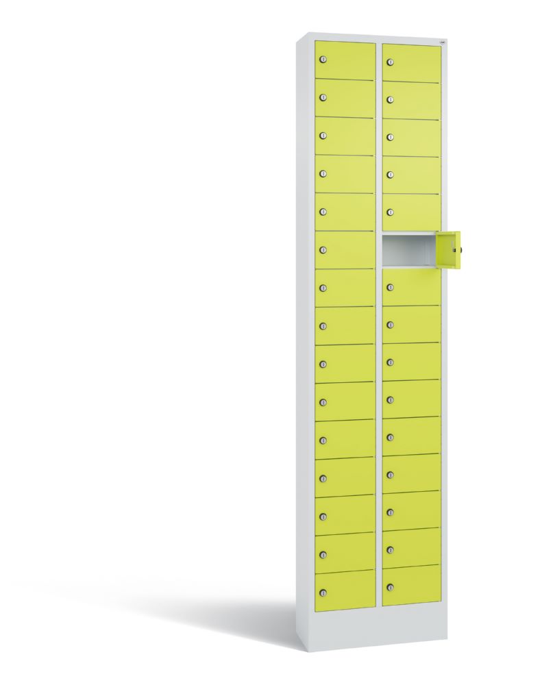 Produktbild C+P Kleingefachschrank 30 Fächer 1950 x 460 x 200 mm lichtgrau vridingrün bild 2