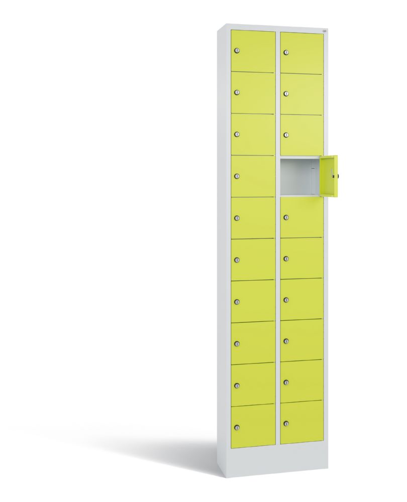 Produktbild C+P Kleingefachschrank 20 Fächer 1950 x 460 x 200 mm lichtgrau viridingrün bild 2