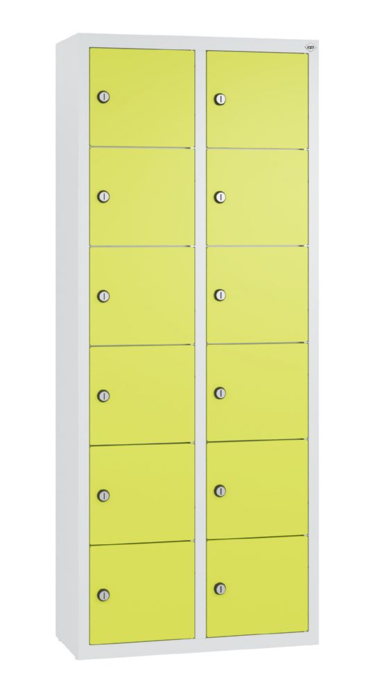 Produktbild C+P Kleingefachschrank 12 schmale Fächer viridingrün grau 460 x 200 x 1130 mm